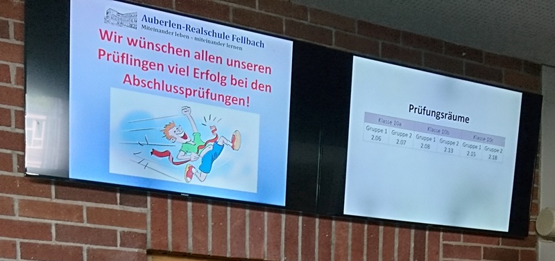 Foto Vertretungsplananzeige